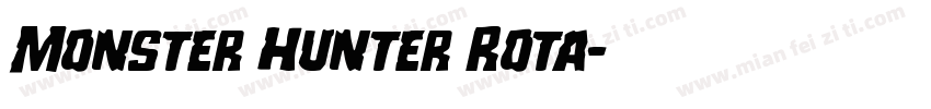 Monster Hunter Rota字体转换